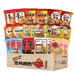 농심 봉지라면 세트 안성탕면2 배홍동비빔면2 신라면툼바2 신라면2 얼큰너구리2 짜파게티2 오징어짬뽕2 사리곰탕면2 멸치칼국수2 무파마탕면2