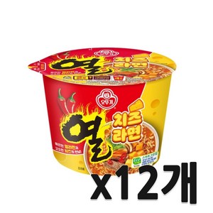 오뚜기 열치즈라면 용기 100g, 12개