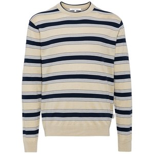 메종키츠네 스트라이프 프린트 스웨터, 베이지계열+블루계열, Standard M(KR 100)