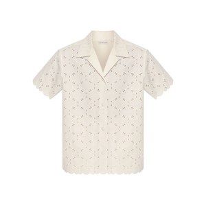 몽클레르 브로드리 앙글레즈 셔츠, 화이트계열, Italy 44(KR 66)