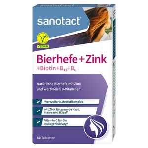 자노탁트 맥주효모 + 아연 + 비오틴 + B12 + B6 타블렛, 60정, 1개