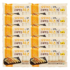 [맛떡] 임실치즈 가득 구워먹는 치즈떡 10봉, 350g, 10개