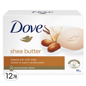 도브 시어버터 뷰티바 비누 바닐라향, 90g, 12개입