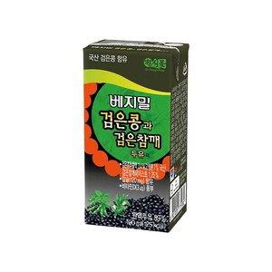 베지밀 검은콩과 검은참깨 두유, 190ml, 48개