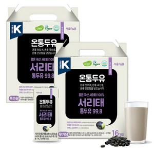 온통두유 국산콩 서리태 통두유, 190ml, 32개