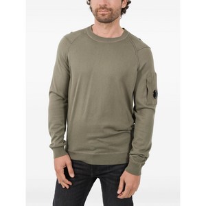 C.P.컴퍼니 포켓 소매 크루 넥 스웨터