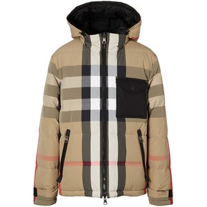 버버리 리버서블 체크 패딩 재킷