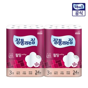 잘풀리는집 퀄팅 3겹 화장지, 30m, 24개입, 2개