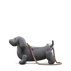 톰 브라운 헥터 송아지 스웨이드 숄더 백