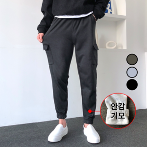 이브컴퍼니 남성용 밴딩 스판 기모 카고 조거 바지 팬츠 26-34 3컬러 (3093-1)