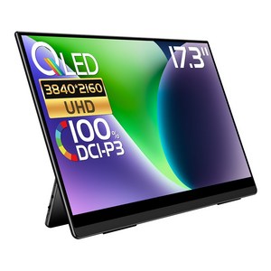EHOMEWEI 이홈웨이 포터블모니터 휴대용모니터 듀얼모니터 서브모니터 X2Pro 2.5K QLED 100%DCI-P3 sRGB 16인치 맥OS 윈도우 덱스 게임콘솔 미니PC 호환, RQG-173PU, 43.94cm
