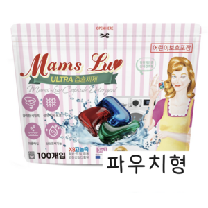 맘스럽 울트라 퍼퓸 캡슐세제16gX100개입 [8배 초고농축 세제원액 국내생산 프리미엄 3in1 대용량 실내건조형], 1개, 100개입
