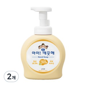 아이깨끗해 항균 폼 핸드솝 순 보송보송 파우더향, 490ml, 2개