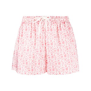 몽클레르 드로스트링 웨이스트 로고 프린트 쇼츠, 핑크계열+화이트계열, Italy 42(KR 55)