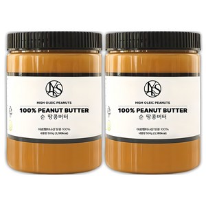 야스티 순 땅콩버터 크리미 100% 무첨가, 500g, 2개