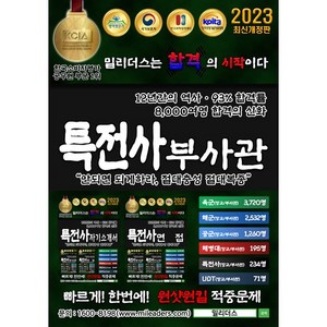 2023 밀리더스 특전사 부사관 실전모의고사 필기 문제집(최신판), 도서(인쇄판)-배송비포함 (+7000원)