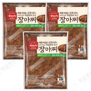 cj제일제당 하선정 4무첨가 장아찌 1KG, 3개