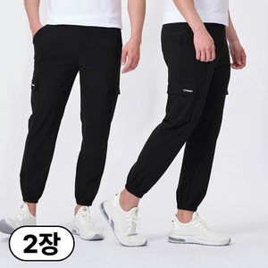 필드웍스 1+1 남성 여름용 아이스 카고 조거팬츠 쿨 스판 냉감바지