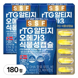 순수식품 rTG 오메가3 비타민D 1000mg, 60정, 3개