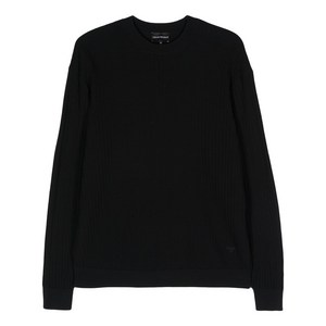 엠포리오아르마니 로고 자수 스웨터