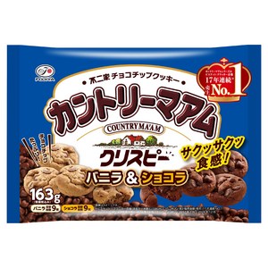 컨트리맘 초코칩 크리스피 쿠키 바닐라 & 쇼콜라 18개입, 163g, 1개