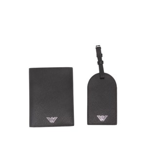 엠포리오아르마니 로고 장식 여권 케이스 세트 2p