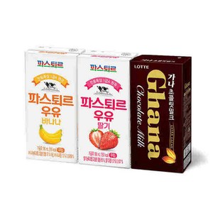 롯데 파스퇴르 우유 가나초콜릿 190mlx24입, 24개, 190ml