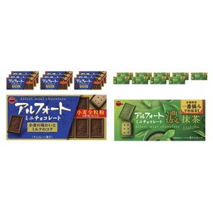 부르본 알포트 미니 초콜릿 통밀과 밀크의 깊은맛 12개입 + 진한 말차맛 12개입 60g