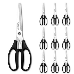 오모리 양손가위 주방가위 고기가위 10개 OM152, 1박스(10개입), 혼합색상