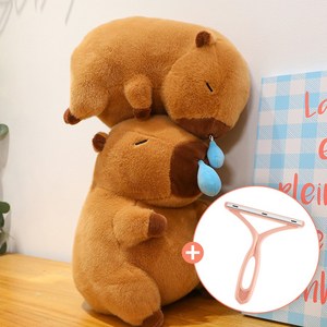 [MSMULTIVERSE] 제니 바라기 콧물 흔들 카피바라 애착 인형 귀여운 선물, 1개, 30cm