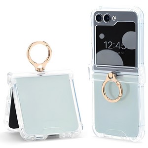 엘디엑크스 투명 핑거링 힌지보호 휴대폰 케이스