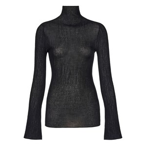 페라가모 하이 넥 플레어 커프 스웨터