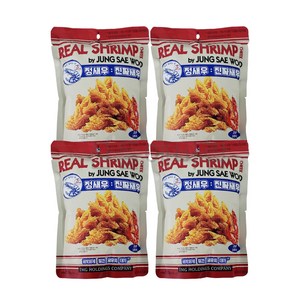 정새우 진짜새우 오리지널맛, 50g, 4개