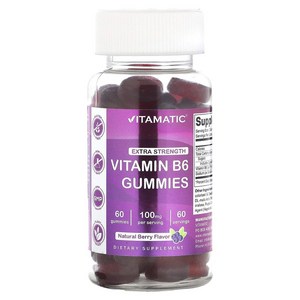 Vitamatic 비타민B6 엑스트라 스트렝스 베리 50mg 60 구미젤리, 1개, 60정