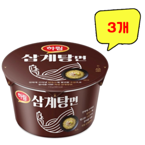 하림 삼계탕면 컵 107g, 3개