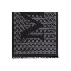 알렉산더맥퀸 skull-print wool scarf