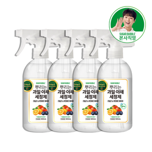 슈가버블 뿌리는 과일 야채 세정제, 500ml, 4개