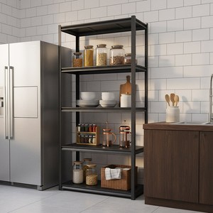 체인지업 5단 철제선반 주방 수납장 전자레인지 선반 베란다선반 조립식 다용도 정리 수납 진열