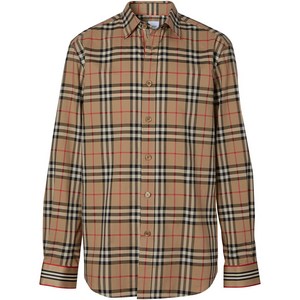 버버리 아이콘 스트라이프 커프 빈티지 체크 셔츠