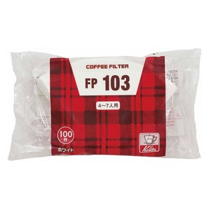 칼리타 커피 필터 화이트 4-7인용 FP103, 100개, 1개