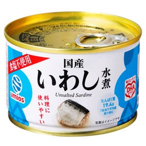 우미오스 정어리 염수 통조림 소금 없는 타입, 150g, 1개
