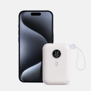 제로티어 고속충전 22.5W 미니 케이블 일체형 보조배터리 10000mAh zt-113, 아이보리