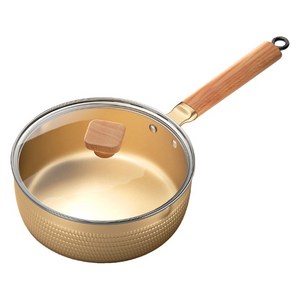 Tiger Pavilion 다용도 304 스테인리스 스노우 플랫 냄비, 18cm, 골드, 1개