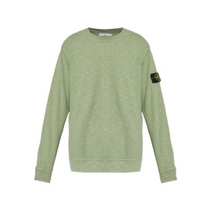 스톤 아일랜드 로고 패치 코튼 스웨트셔츠, 그린계열, Standard XL(KR 105)