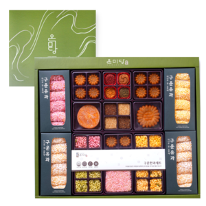 온미당 기름0% 한과 선물세트 구운 유과 추석 명절 상견례선물 (쇼핑백 포장), 460g, 1세트