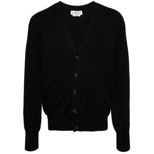 알렉산더맥퀸 로고 자수 니트 가디건, 블랙계열, Standard S