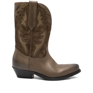 골든 구스 스웨이드 아플리케 부츠, Italy 40(KR 265), 베이지계열+브라운계열