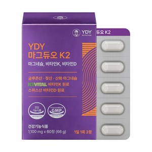 YDY 마그듀오K2 마그네슘 비타민D 비타민K, 60정, 1개
