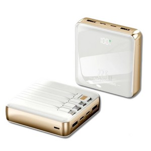 보조배터리 초고속 충전 PD22.5W 실제 20000mAh 대용량 허위표기 아님 내장 Lightning Type-C Micro 충전 케이블 전력 디지털 표시 고급스러운