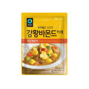 청정원 우리쌀 강황바몬드 카레 약간 매운맛, 100g, 5개